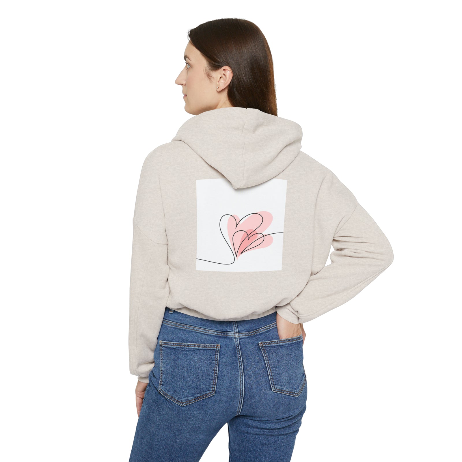 Valentine Day Women's Cinched Bottom Hoodie