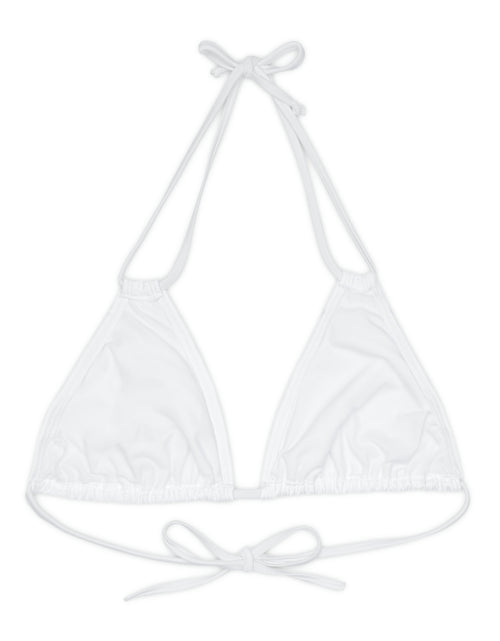 Load image into Gallery viewer, Treble Clef Strappy Triangle Bikini Top (AOP)
