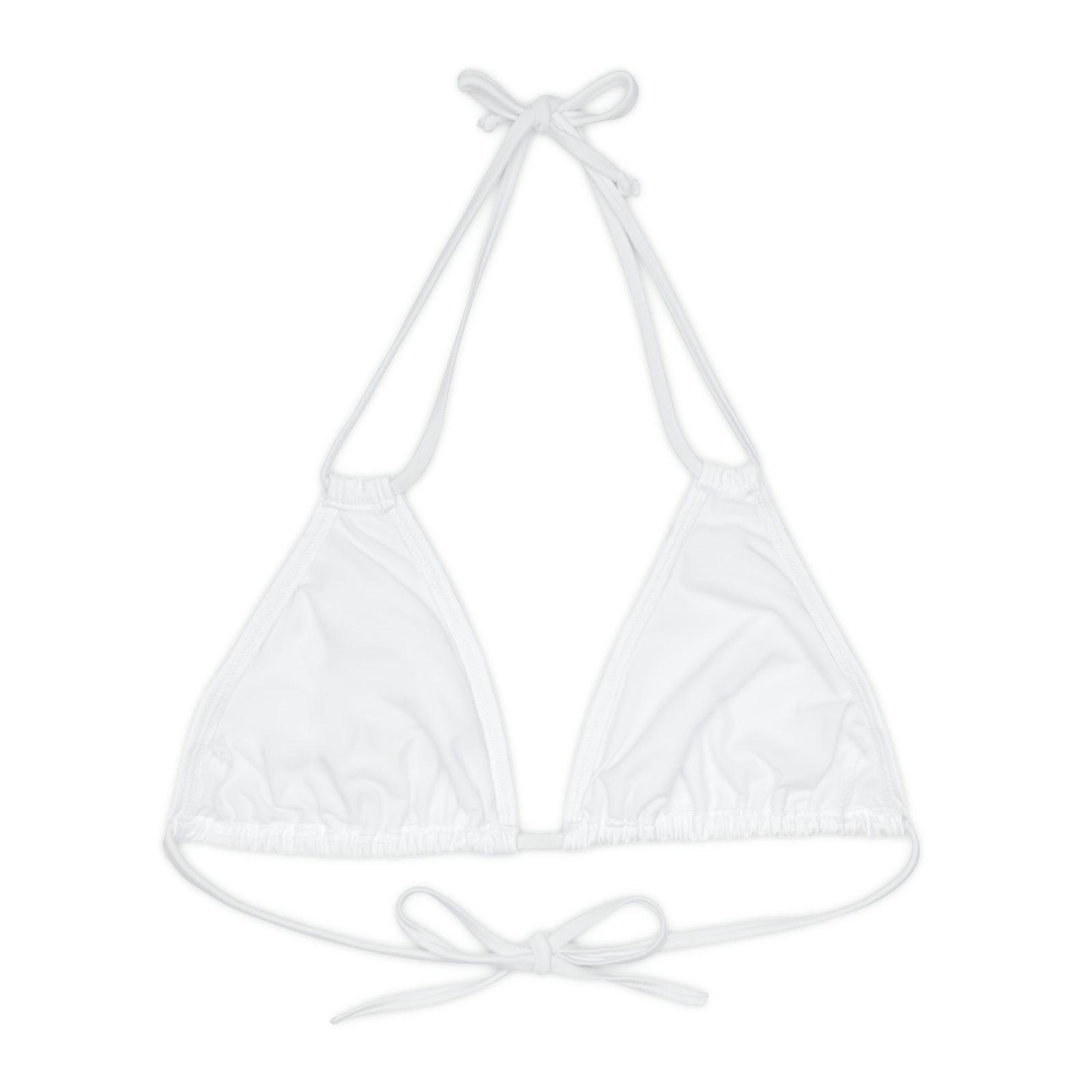 Treble Clef Strappy Triangle Bikini Top (AOP)