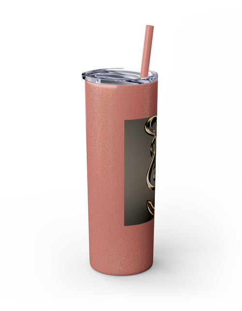 Load image into Gallery viewer, Treble Clef Skinny Tumbler with Straw, 20oz
