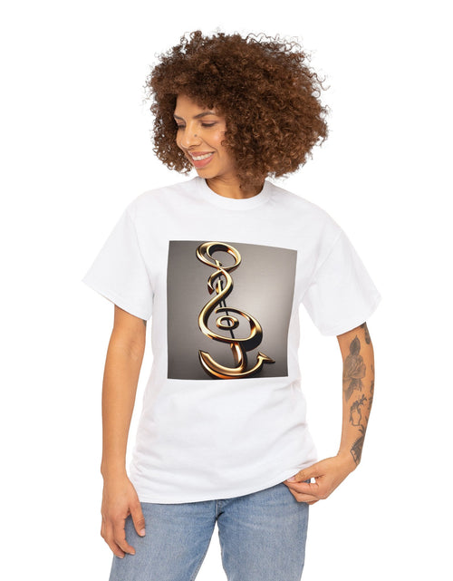 Load image into Gallery viewer, Treble Clef Unisex Heavy Cotton Tee
