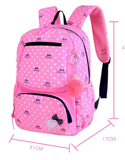 Load image into Gallery viewer, 3pcs/set Dot Printing School Bags Backpack Schoolbag Fashion Kids
