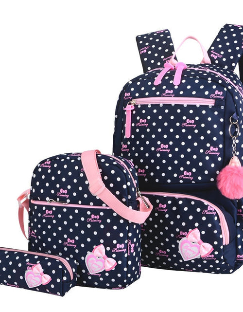 Load image into Gallery viewer, 3pcs/set Dot Printing School Bags Backpack Schoolbag Fashion Kids
