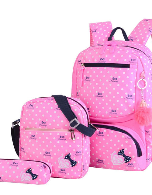 Load image into Gallery viewer, 3pcs/set Dot Printing School Bags Backpack Schoolbag Fashion Kids
