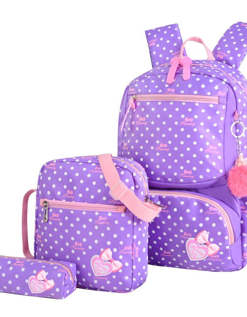 Load image into Gallery viewer, 3pcs/set Dot Printing School Bags Backpack Schoolbag Fashion Kids
