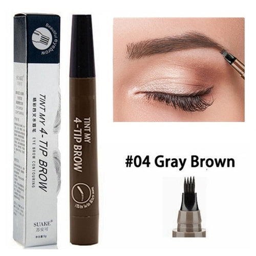 Load image into Gallery viewer, 4 Point Eyebrow Pencil Waterproof Liquid Eyebrow Pen Makeup Long
