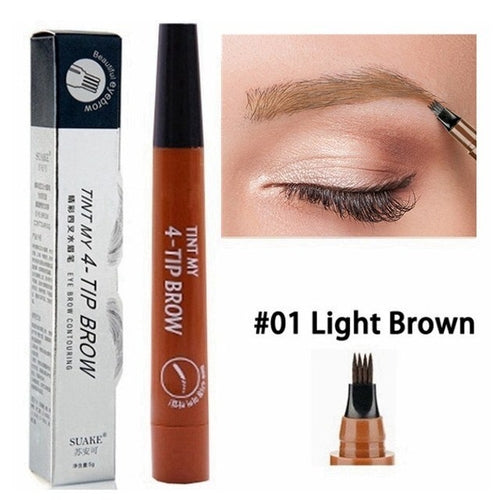 Load image into Gallery viewer, 4 Point Eyebrow Pencil Waterproof Liquid Eyebrow Pen Makeup Long
