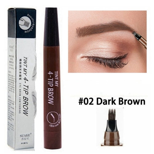 Load image into Gallery viewer, 4 Point Eyebrow Pencil Waterproof Liquid Eyebrow Pen Makeup Long
