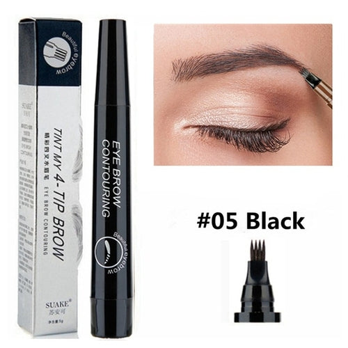 Load image into Gallery viewer, 4 Point Eyebrow Pencil Waterproof Liquid Eyebrow Pen Makeup Long
