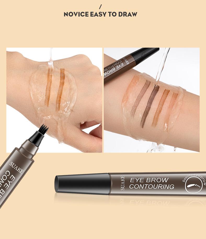 4 Point Eyebrow Pencil Waterproof Liquid Eyebrow Pen Makeup Long