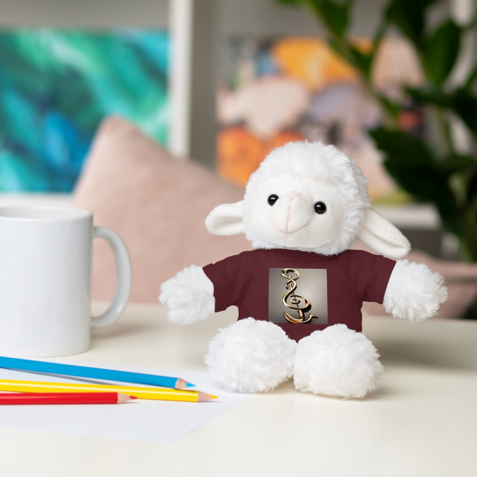 Treble Clef Stuffed Animals with Tee for Valentine