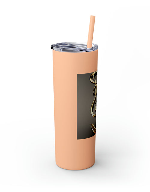 Load image into Gallery viewer, Treble Clef Skinny Tumbler with Straw, 20oz
