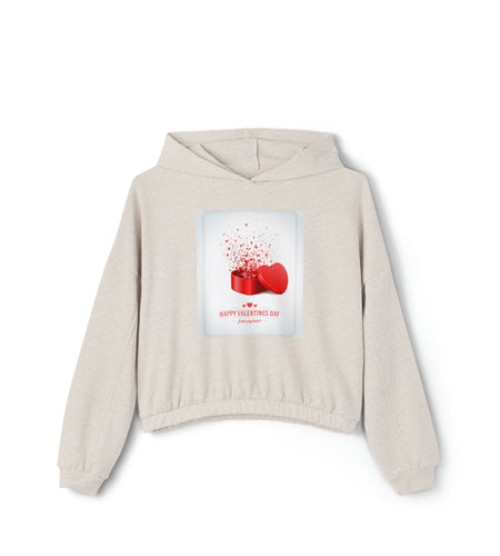 Valentine Day Women's Cinched Bottom Hoodie