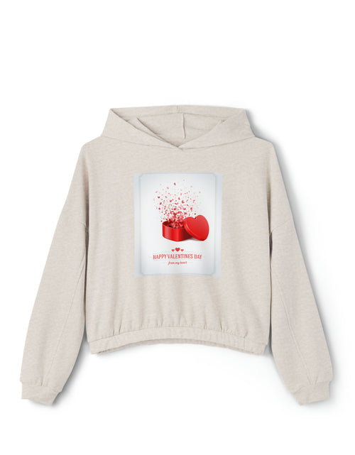 Load image into Gallery viewer, Valentine Day Women&#39;s Cinched Bottom Hoodie
