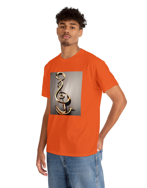 Load image into Gallery viewer, Treble Clef Unisex Heavy Cotton Tee
