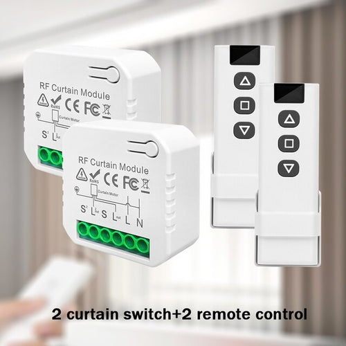 433mhz Wireless Curtain Switch Remote Control System Ac 220v 10a Rf