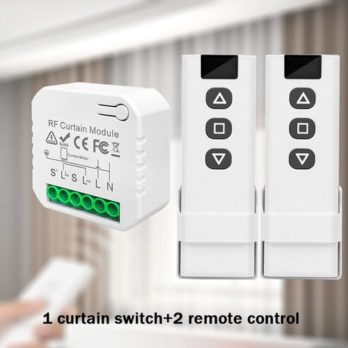 433mhz Wireless Curtain Switch Remote Control System Ac 220v 10a Rf