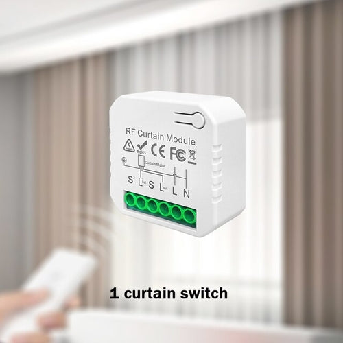 433mhz Wireless Curtain Switch Remote Control System Ac 220v 10a Rf