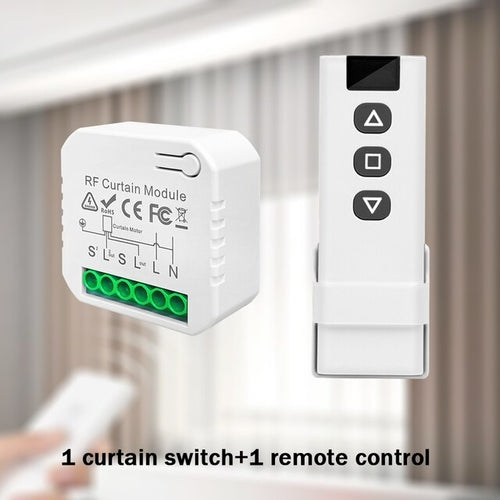 433mhz Wireless Curtain Switch Remote Control System Ac 220v 10a Rf