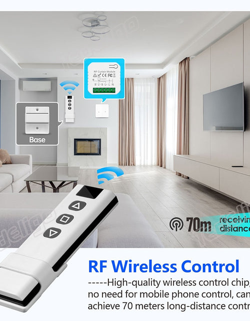 Load image into Gallery viewer, 433mhz Wireless Curtain Switch Remote Control System Ac 220v 10a Rf
