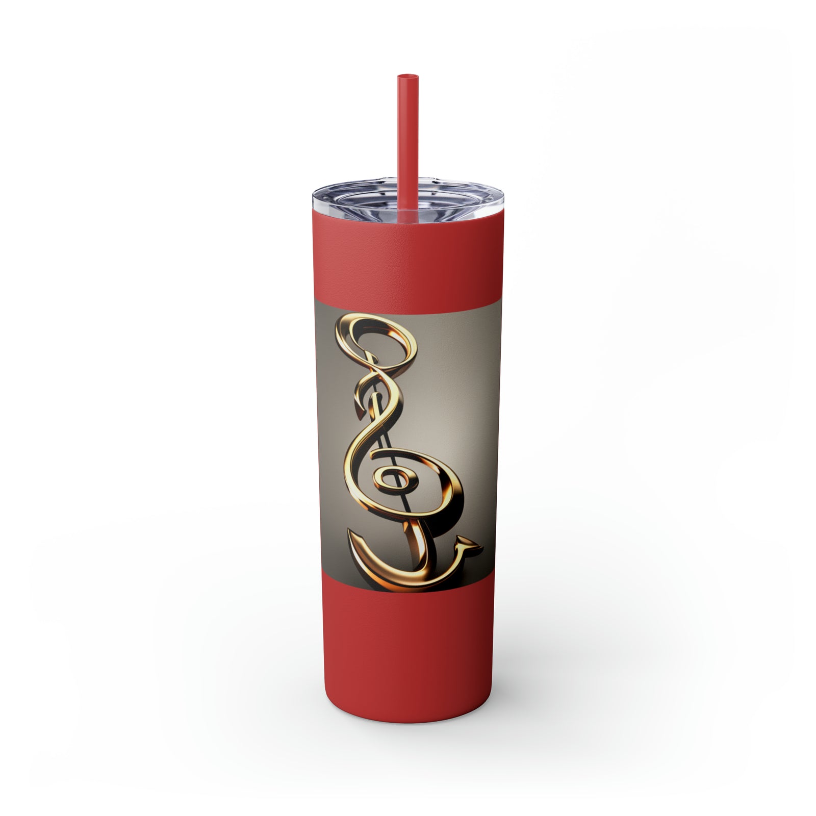 Treble Clef Skinny Tumbler with Straw, 20oz