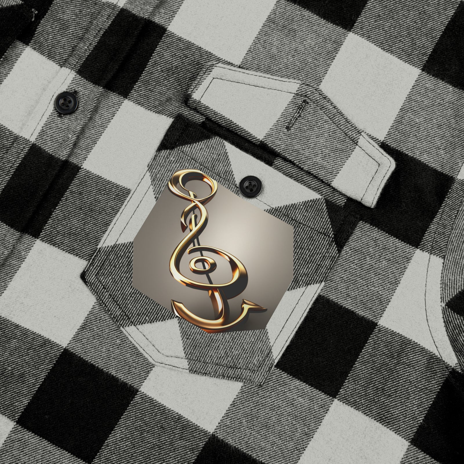 Treble Clef Val Unisex Flannel Shirt