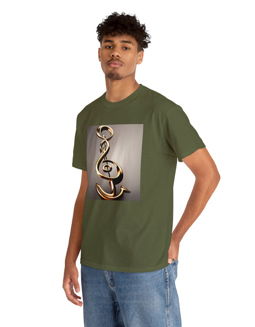 Load image into Gallery viewer, Treble Clef Unisex Heavy Cotton Tee
