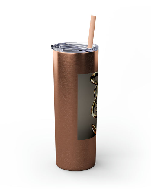 Load image into Gallery viewer, Treble Clef Skinny Tumbler with Straw, 20oz
