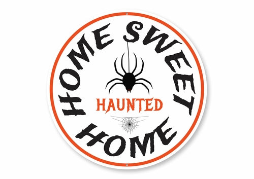 Load image into Gallery viewer, Home Sweet Haunted Home Halloween Sign
