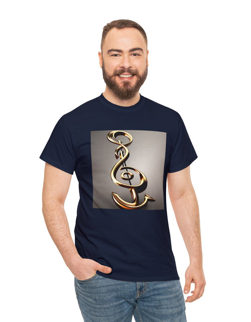 Load image into Gallery viewer, Treble Clef Unisex Heavy Cotton Tee
