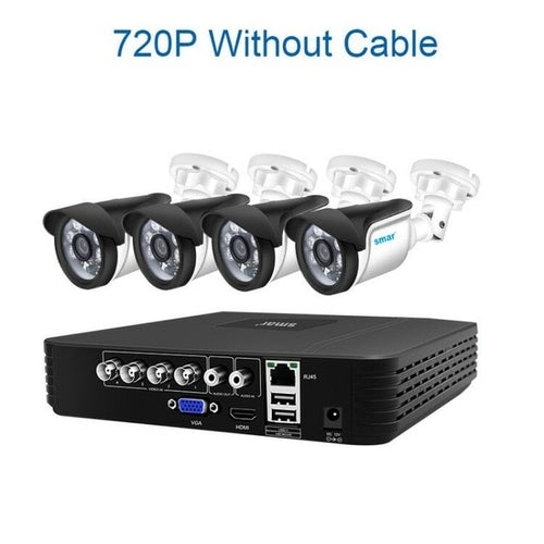 4CH CCTV System 720P/1080P AHD Camera Kit 5 in 1 Video Recorder