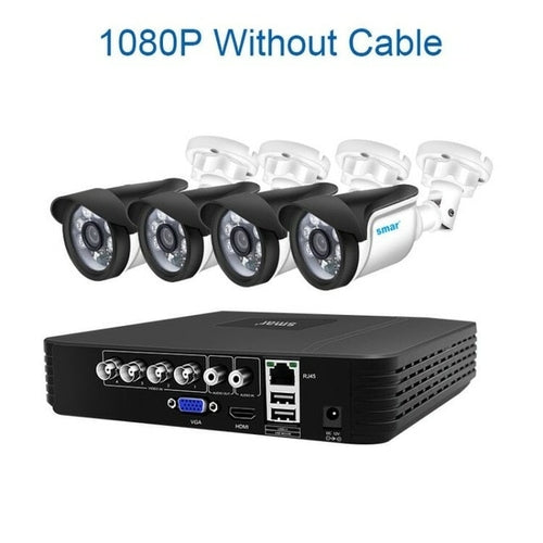 Load image into Gallery viewer, 4CH CCTV System 720P/1080P AHD Camera Kit 5 in 1 Video Recorder
