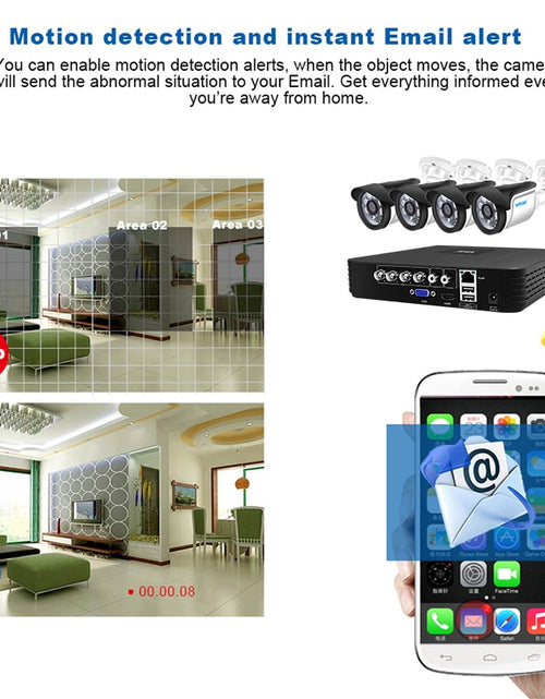 Load image into Gallery viewer, 4CH CCTV System 720P/1080P AHD Camera Kit 5 in 1 Video Recorder
