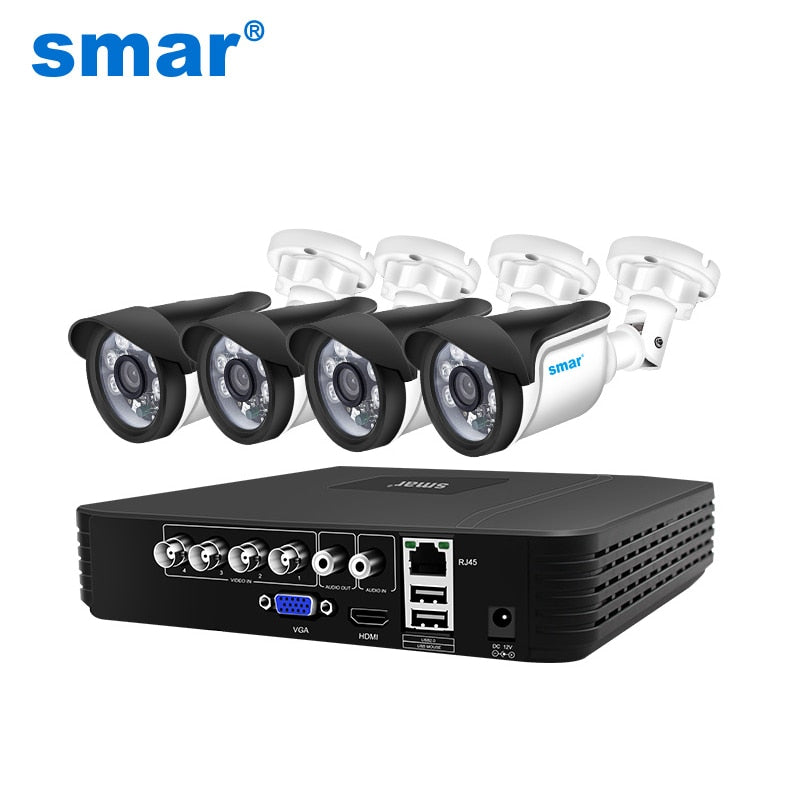 4CH CCTV System 720P/1080P AHD Camera Kit 5 in 1 Video Recorder