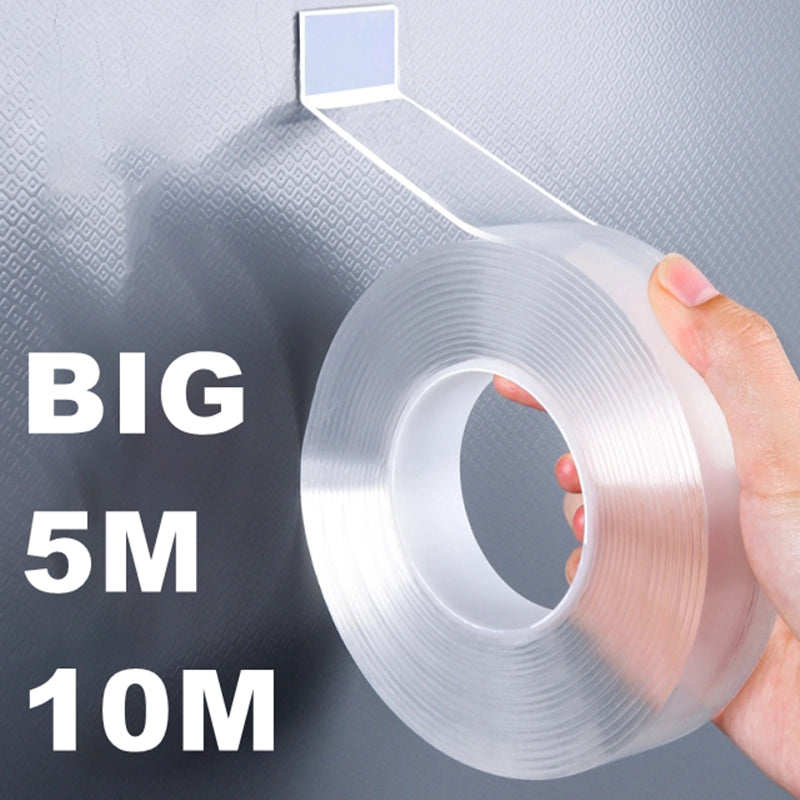 5/10m Nano Tape Double Sided Tape Transparent Reusable Waterproof