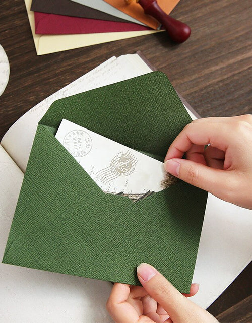 Load image into Gallery viewer, 5/10pcs Retro Hemp Texture Western Envelopes for Wedding Party
