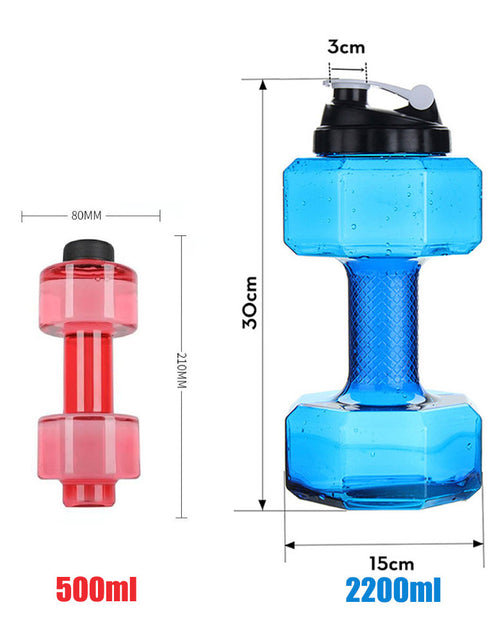 Load image into Gallery viewer, 500/1500/2200ml Pet Dumbbell Shaped Kettle Outdoor Fitness Cycling
