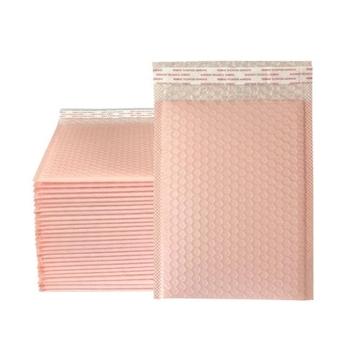 Load image into Gallery viewer, 50pcs Pink Poly Bubble Mailers Padded Envelopes Bulk Bubble Lined Wrap
