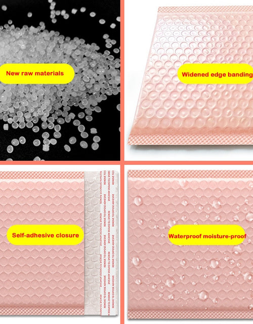 Load image into Gallery viewer, 50Pcs Pink Poly Bubble Mailers Padded Envelopes Bulk Bubble Lined Wrap
