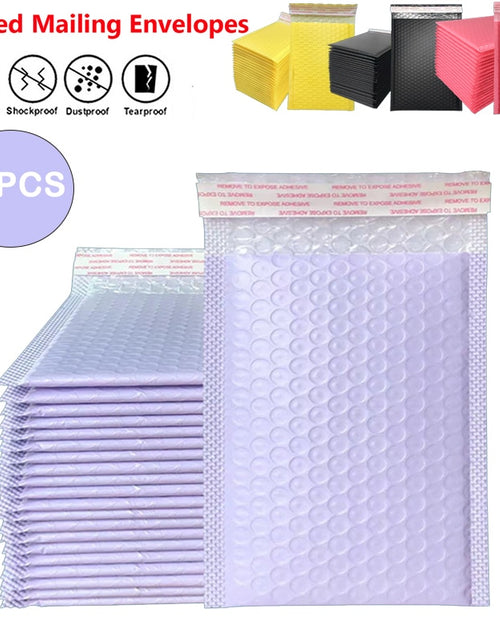 Load image into Gallery viewer, 50Pcs Pink Poly Bubble Mailers Padded Envelopes Bulk Bubble Lined Wrap
