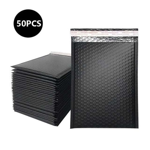 Load image into Gallery viewer, 50pcs Black Bubble Mailer Bubble Padded Mailing Envelopes Mailer Poly
