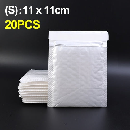 50pcs Bubble Envelopes Bag Waterproof White Foam Bubble Mailers