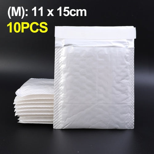 50pcs Bubble Envelopes Bag Waterproof White Foam Bubble Mailers