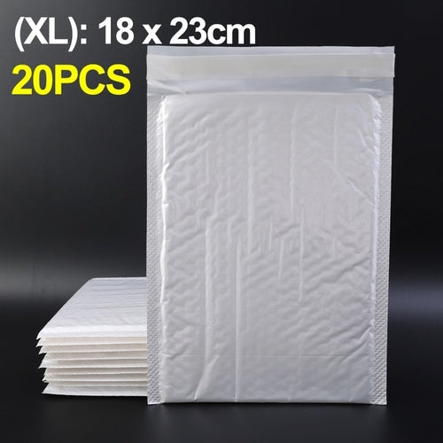 50pcs Bubble Envelopes Bag Waterproof White Foam Bubble Mailers