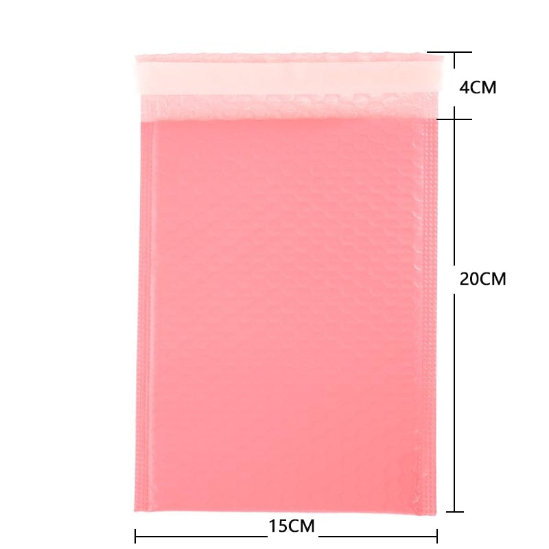 50pcs/lot Pink Foam Envelope Bags Self Seal Mailers Padded Shipping