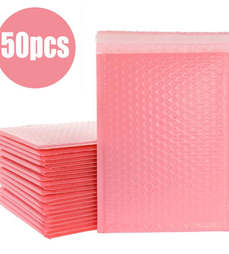 50pcs/lot Pink Foam Envelope Bags Self Seal Mailers Padded Shipping