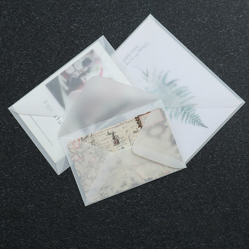 Card Blanks Cards Envelopes | Postcard Envelope Translucent | Gift