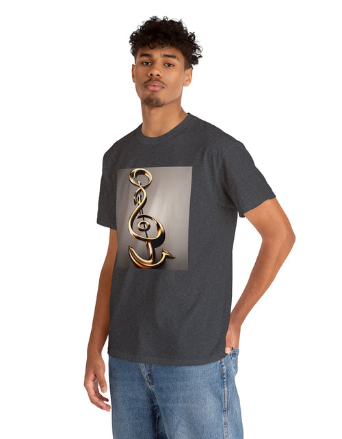 Load image into Gallery viewer, Treble Clef Unisex Heavy Cotton Tee
