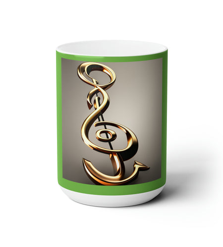 Treble Clef Ceramic Mug 15oz
