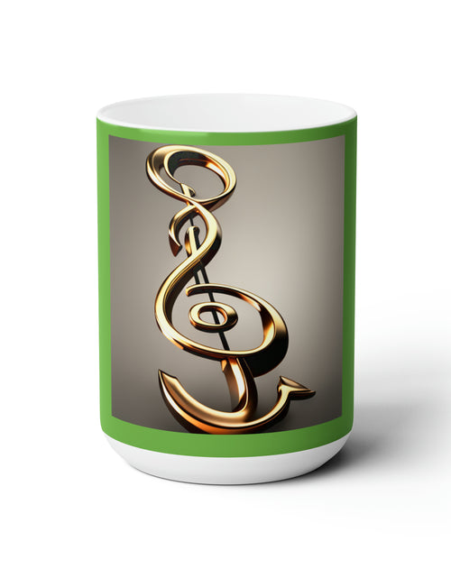 Load image into Gallery viewer, Treble Clef Ceramic Mug 15oz
